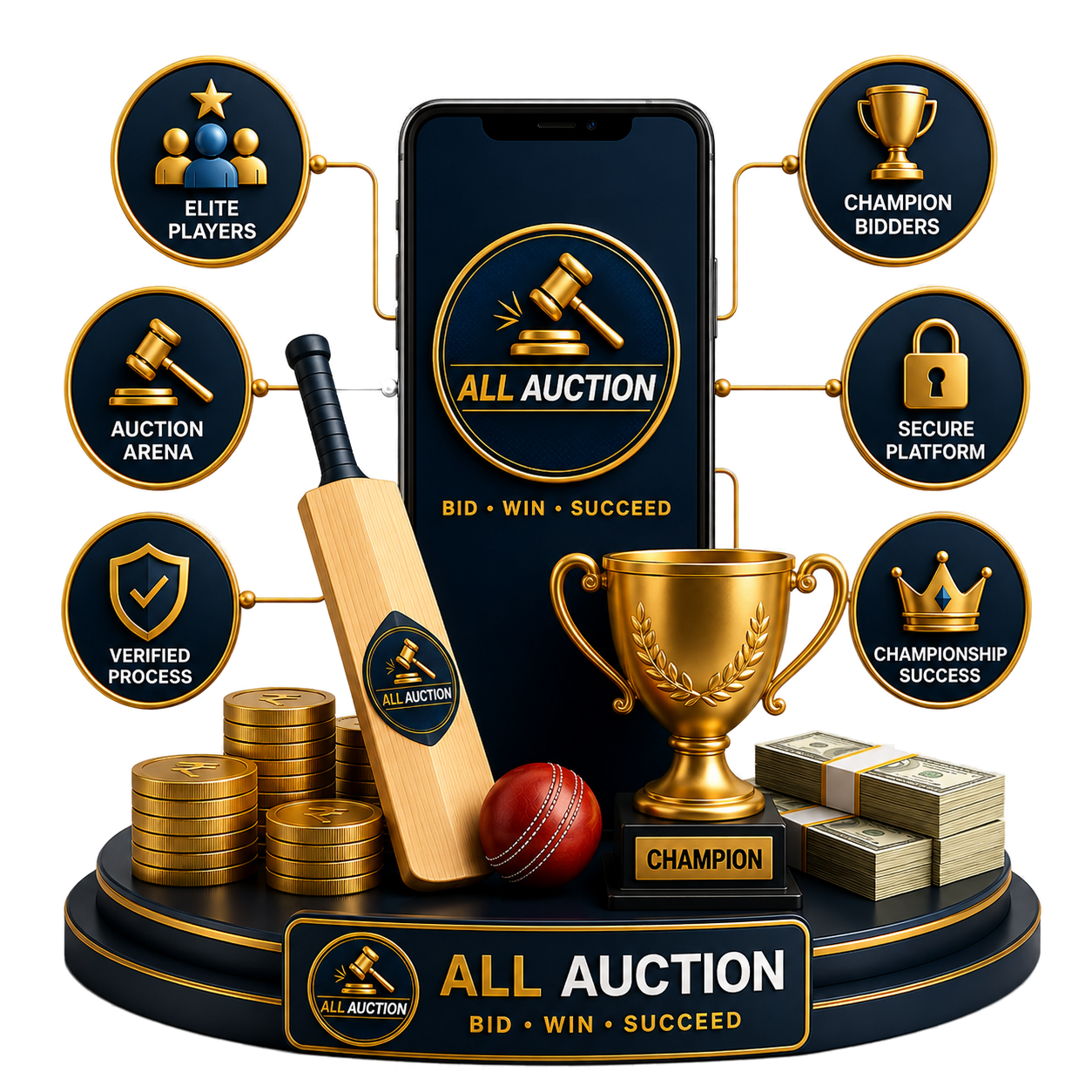 AllAuction Dashboard Mockup